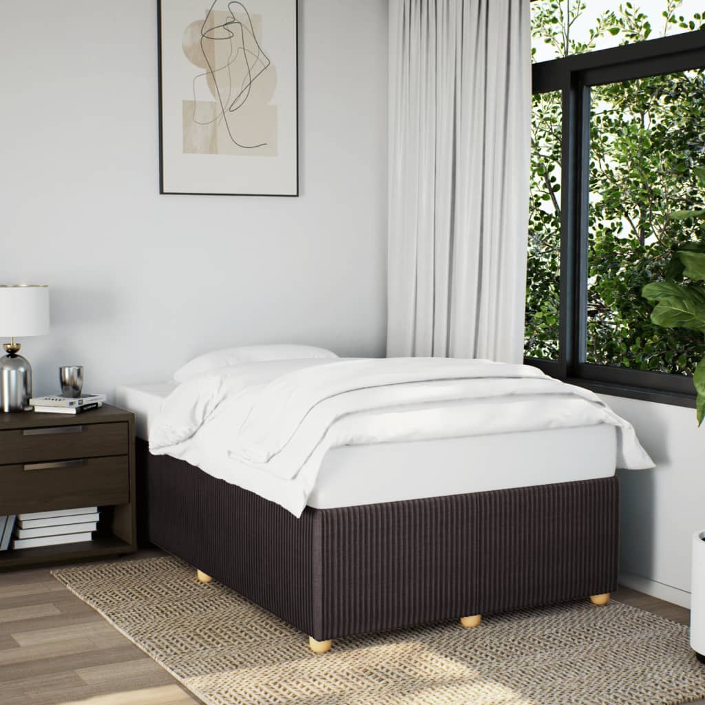 Bedframe zonder matras 120x190 cm stof donkerbruin is nu te koop bij PeponiXL, paradijselijk wonen!