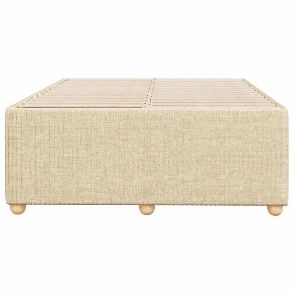 Bedframe zonder matras 120x190 cm stof crèmekleurig is nu te koop bij PeponiXL, paradijselijk wonen!