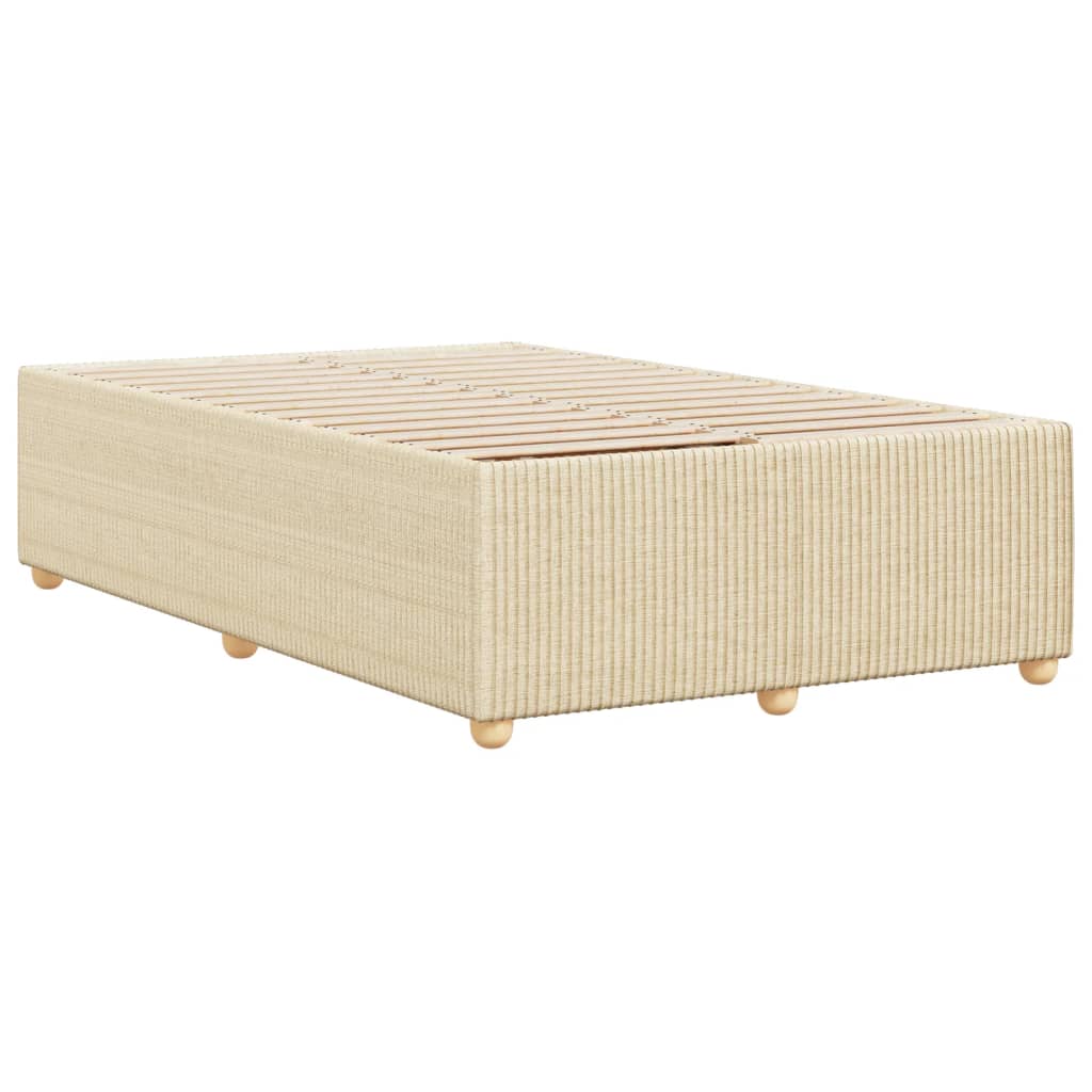 Bedframe zonder matras 120x190 cm stof crèmekleurig is nu te koop bij PeponiXL, paradijselijk wonen!