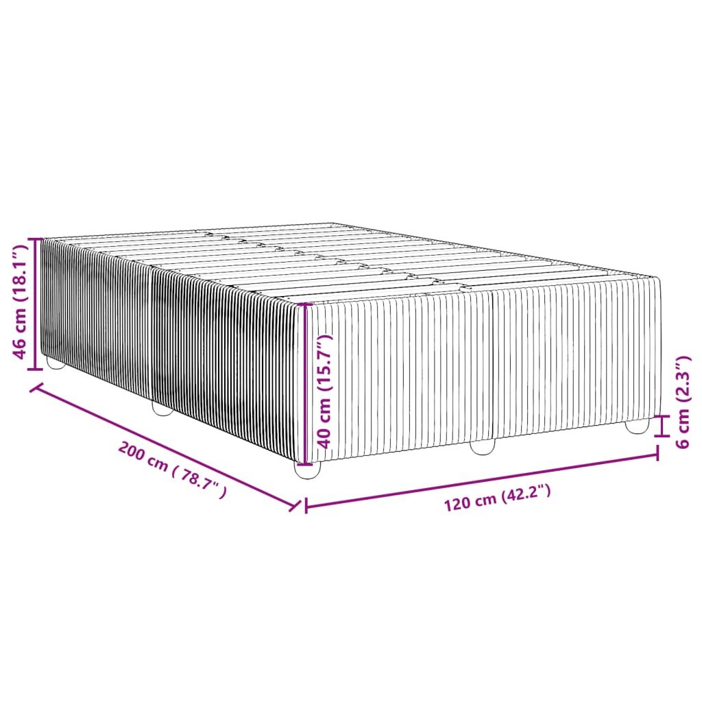 Bedframe zonder matras 120x200 cm stof taupe is nu te koop bij PeponiXL, paradijselijk wonen!