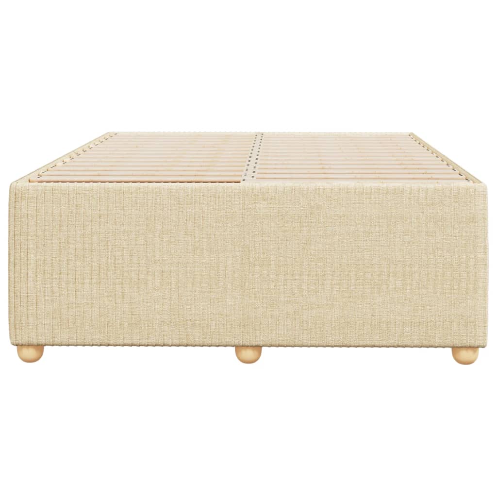 Bedframe zonder matras 120x200 cm stof crèmekleurig is nu te koop bij PeponiXL, paradijselijk wonen!