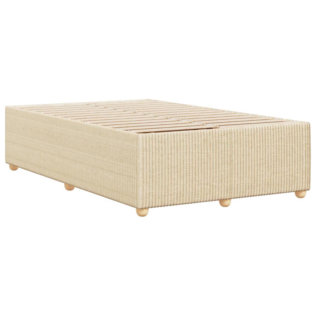 Bedframe zonder matras 120x200 cm stof crèmekleurig is nu te koop bij PeponiXL, paradijselijk wonen!