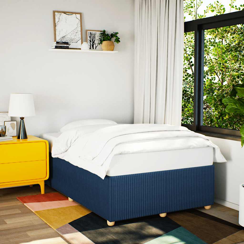 Bedframe zonder matras 120x200 cm stof blauw is nu te koop bij PeponiXL, paradijselijk wonen!