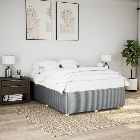 Bedframe zonder matras stof lichtgrijs 140x190 cm is nu te koop bij PeponiXL, paradijselijk wonen!