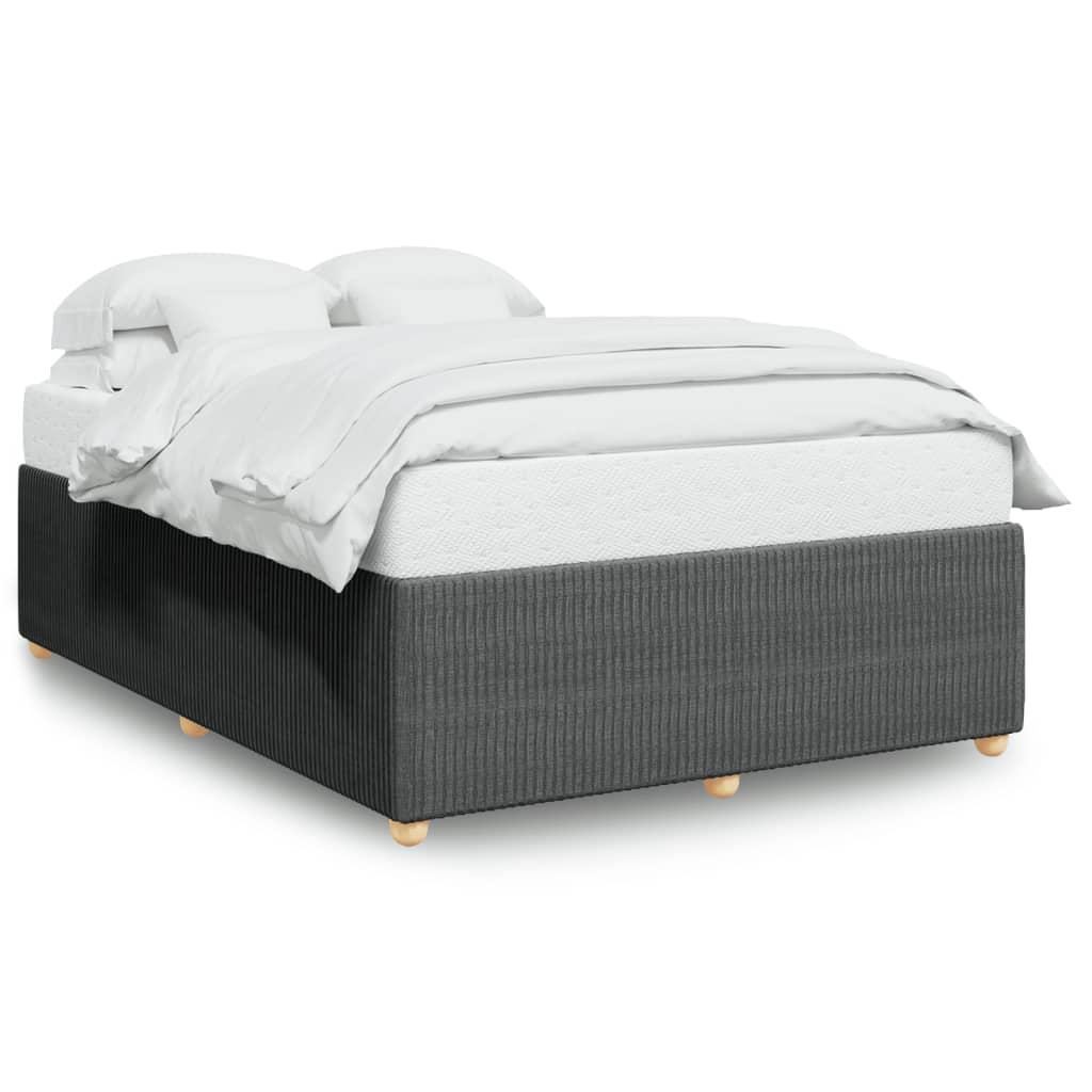 Bedframe zonder matras stof donkergrijs 140x190 cm is nu te koop bij PeponiXL, paradijselijk wonen!