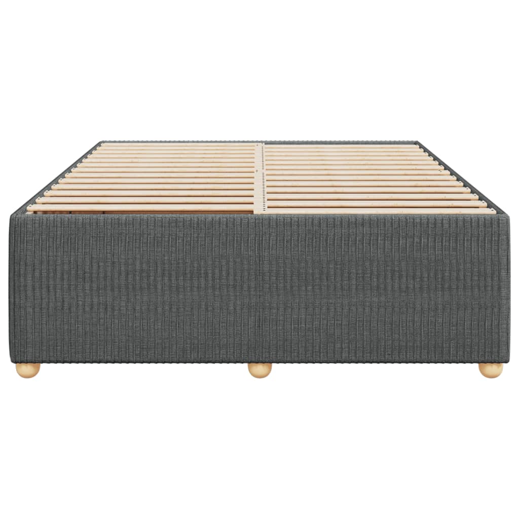 Bedframe zonder matras stof donkergrijs 140x190 cm is nu te koop bij PeponiXL, paradijselijk wonen!