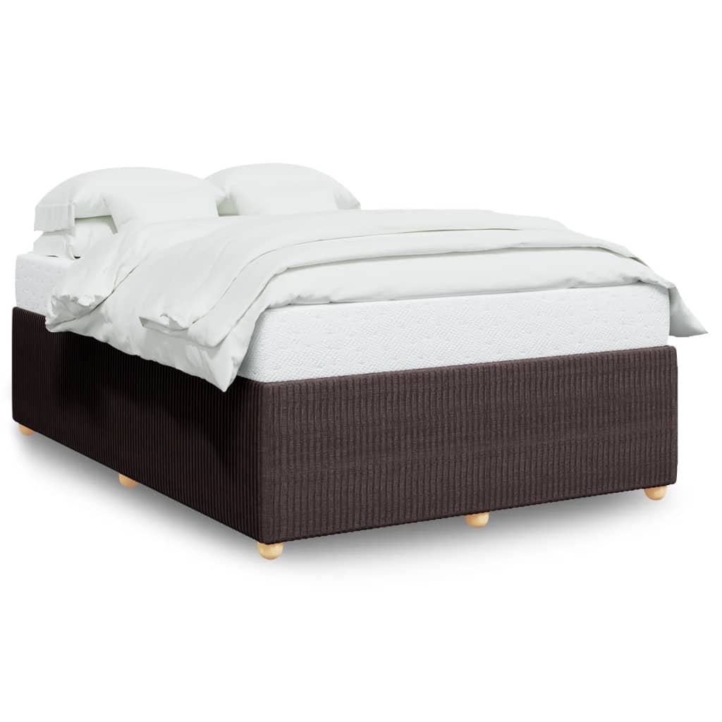 Bedframe zonder matras stof donkerbruin 140x190 cm is nu te koop bij PeponiXL, paradijselijk wonen!