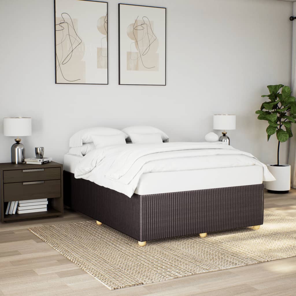Bedframe zonder matras stof donkerbruin 140x190 cm is nu te koop bij PeponiXL, paradijselijk wonen!