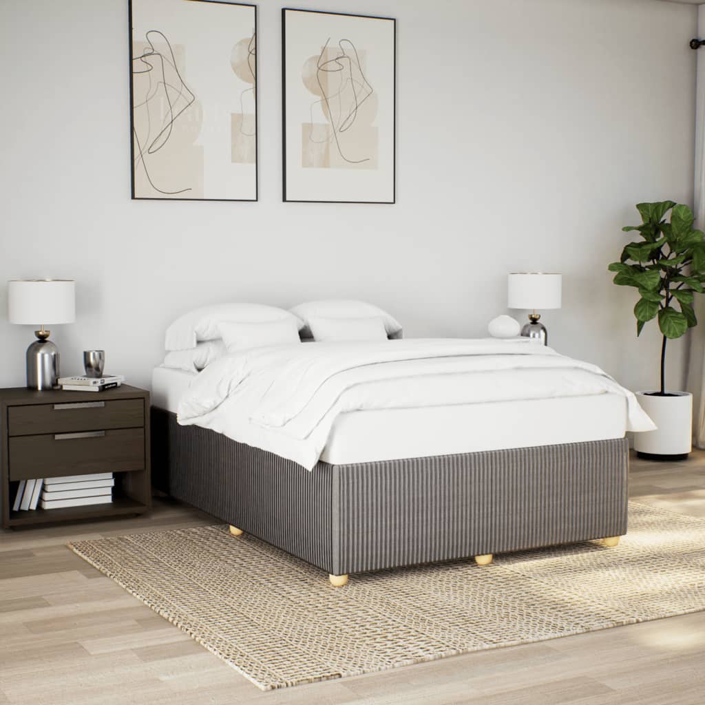 Bedframe zonder matras stof taupe 140x190 cm is nu te koop bij PeponiXL, paradijselijk wonen!