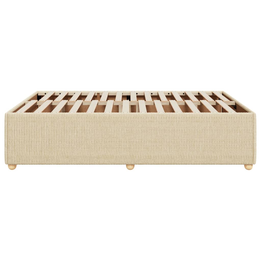 Bedframe zonder matras stof crèmekleurig 140x190 cm is nu te koop bij PeponiXL, paradijselijk wonen!