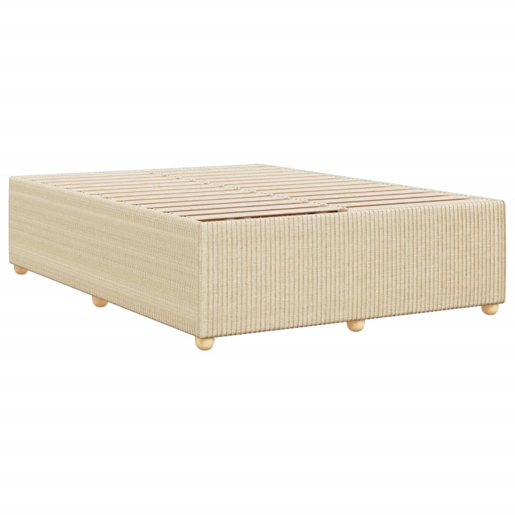 Bedframe zonder matras stof crèmekleurig 140x190 cm is nu te koop bij PeponiXL, paradijselijk wonen!