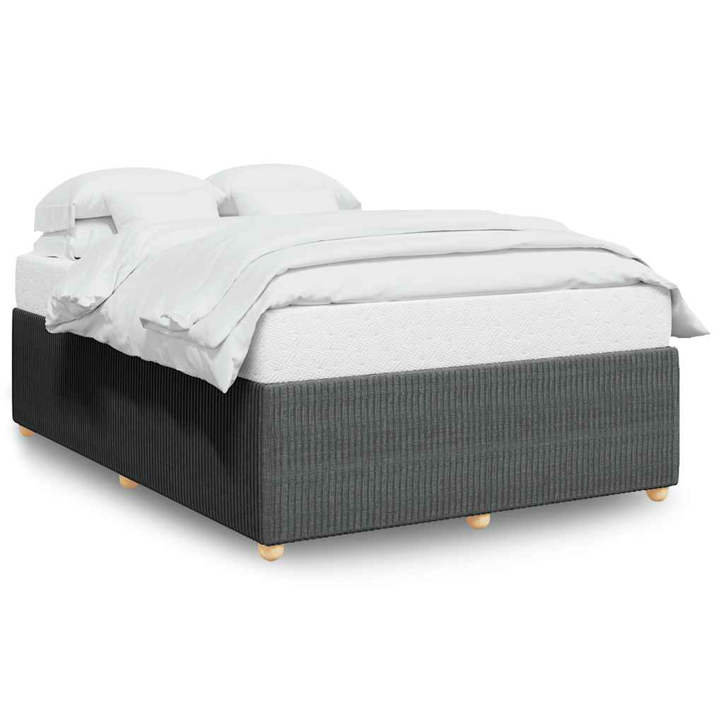 Bedframe zonder matras stof donkergrijs 140x200 cm is nu te koop bij PeponiXL, paradijselijk wonen!