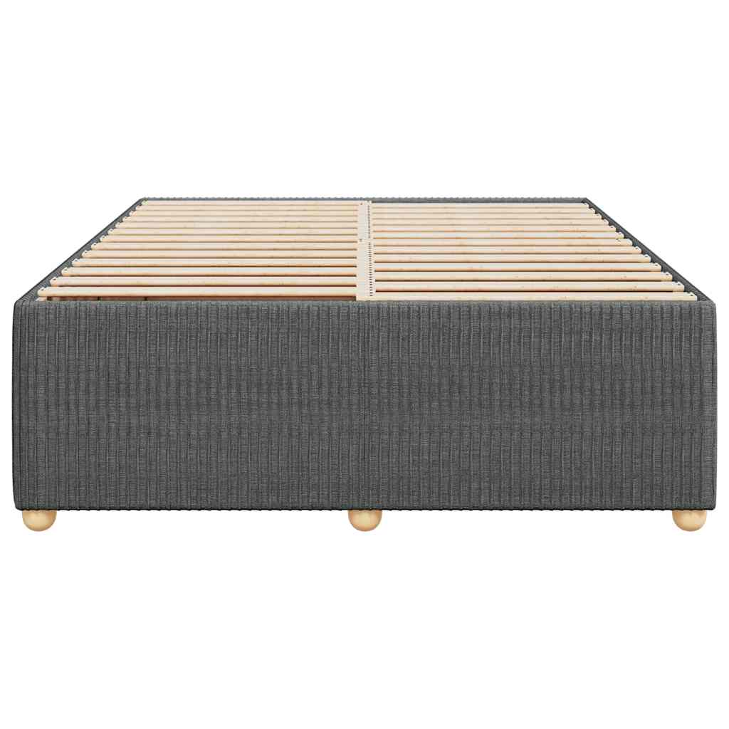 Bedframe zonder matras stof donkergrijs 140x200 cm is nu te koop bij PeponiXL, paradijselijk wonen!