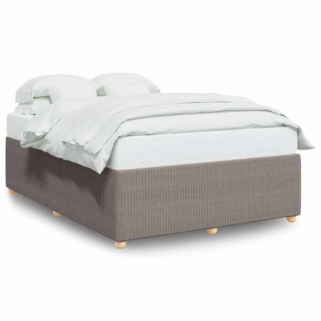Bedframe zonder matras stof taupe 140x200 cm is nu te koop bij PeponiXL, paradijselijk wonen!