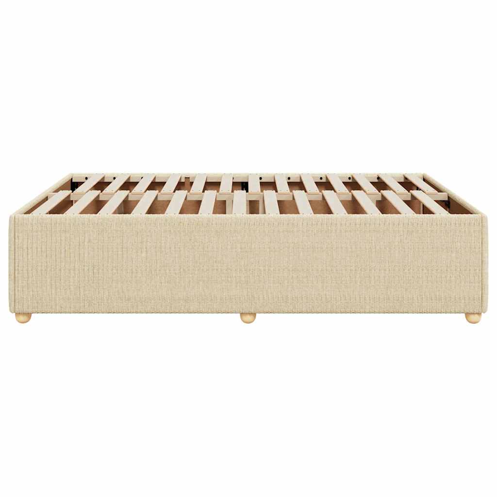 Bedframe zonder matras stof crèmekleurig 140x200 cm is nu te koop bij PeponiXL, paradijselijk wonen!