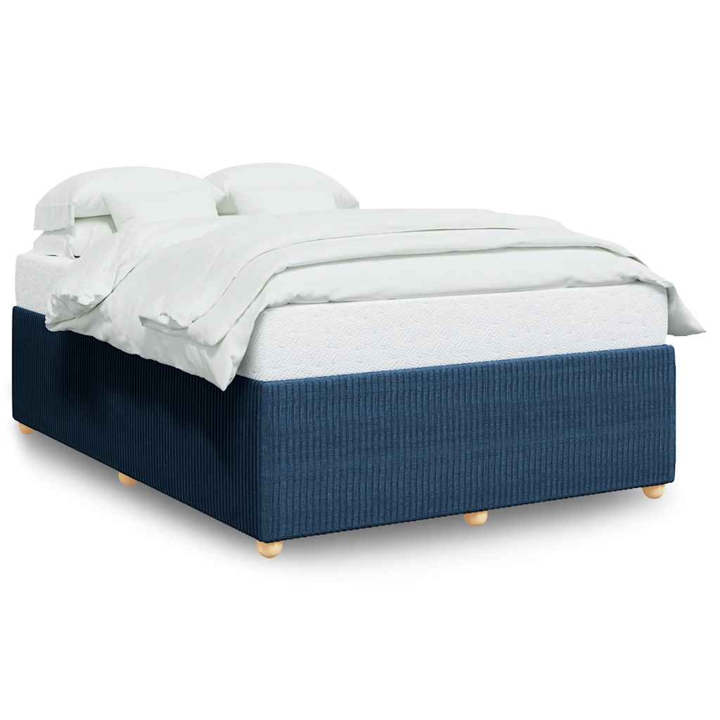 Bedframe zonder matras stof blauw 140x200 cm is nu te koop bij PeponiXL, paradijselijk wonen!