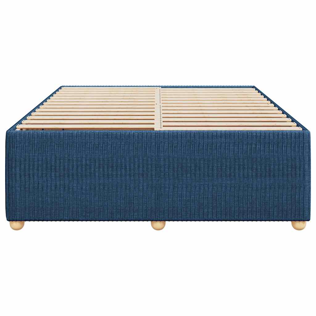 Bedframe zonder matras stof blauw 140x200 cm is nu te koop bij PeponiXL, paradijselijk wonen!