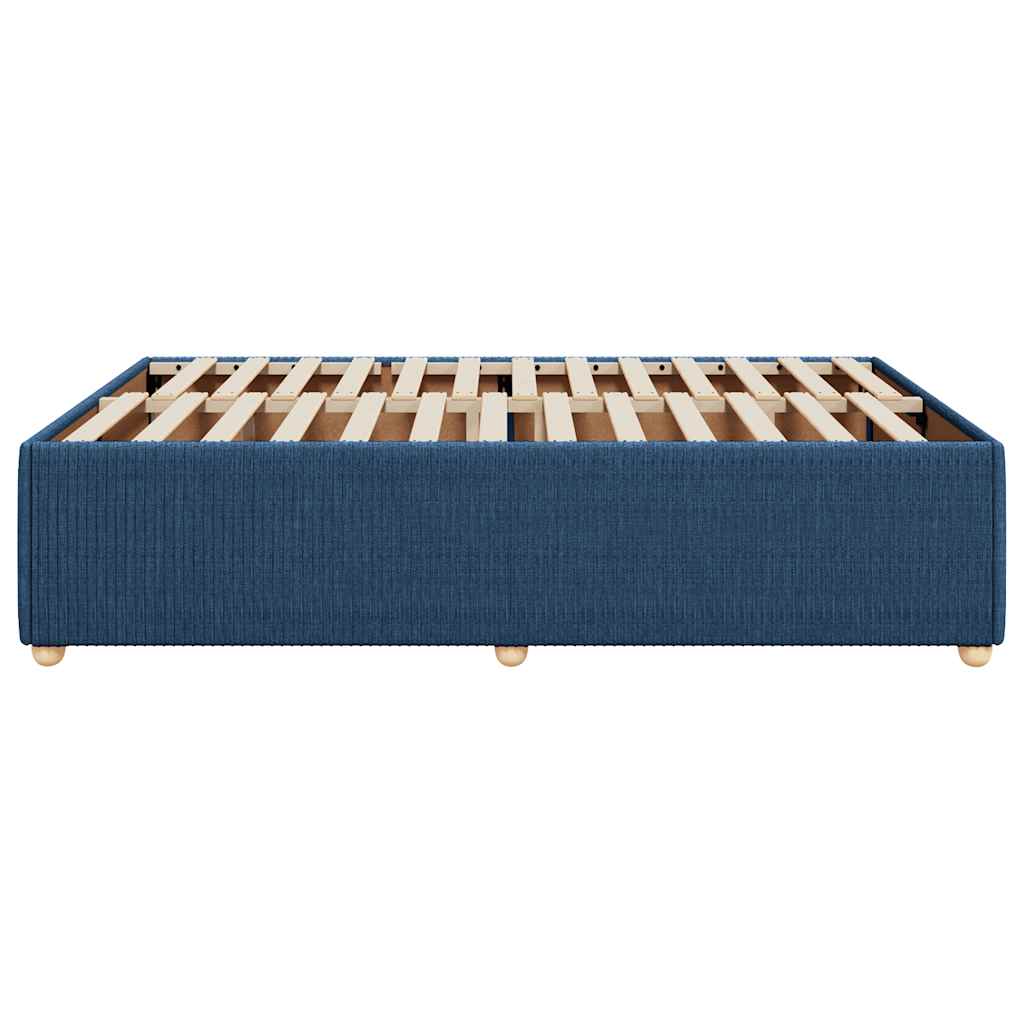 Bedframe zonder matras stof blauw 140x200 cm is nu te koop bij PeponiXL, paradijselijk wonen!