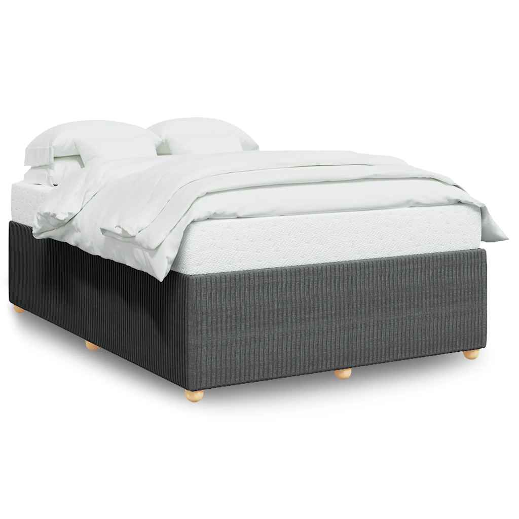 Bedframe zonder matras stof donkergrijs 160x200 cm is nu te koop bij PeponiXL, paradijselijk wonen!