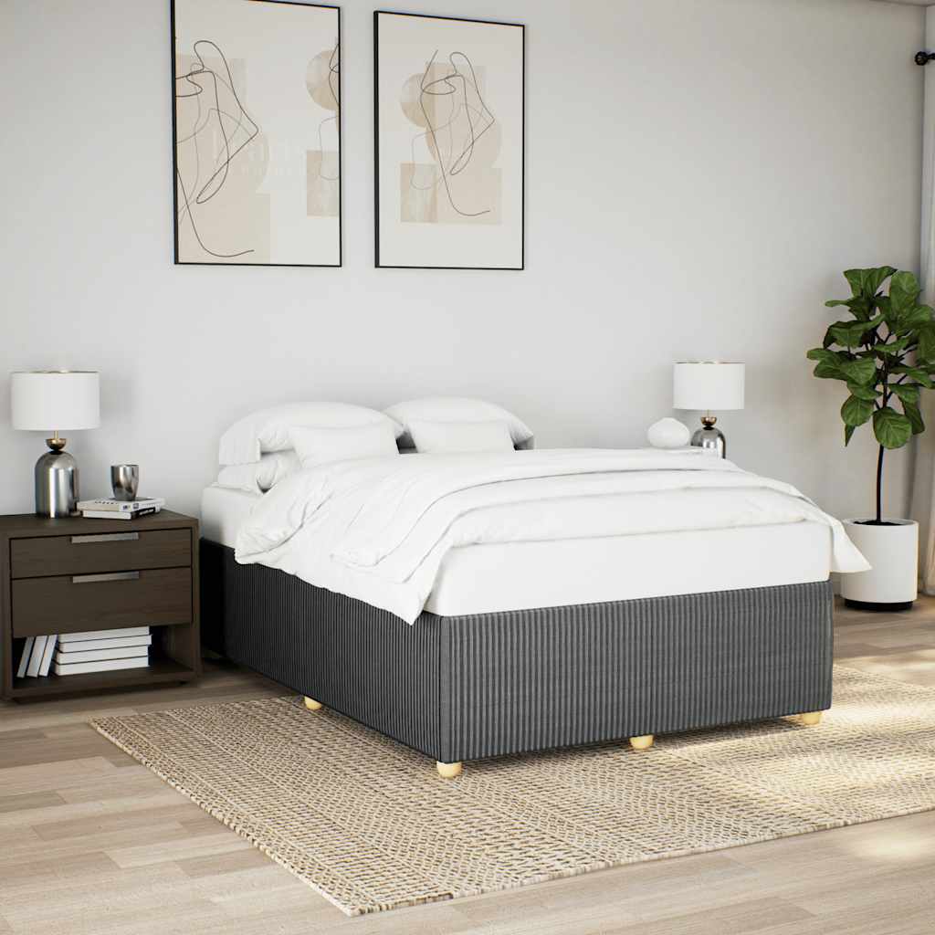 Bedframe zonder matras stof donkergrijs 160x200 cm is nu te koop bij PeponiXL, paradijselijk wonen!