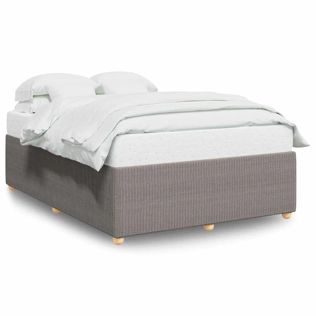 Bedframe zonder matras stof taupe 160x200 cm is nu te koop bij PeponiXL, paradijselijk wonen!