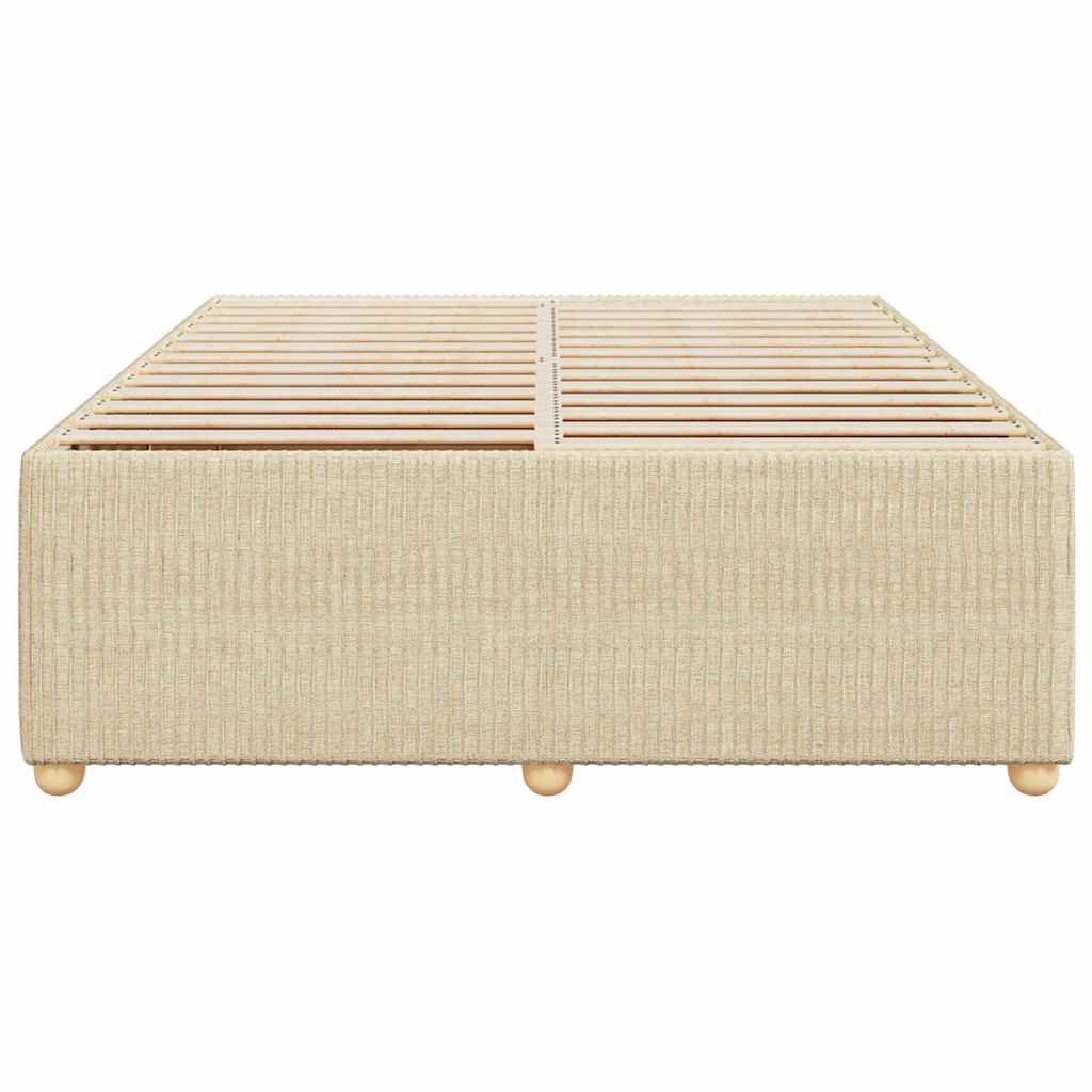 Bedframe zonder matras stof crèmekleurig 160x200 cm is nu te koop bij PeponiXL, paradijselijk wonen!