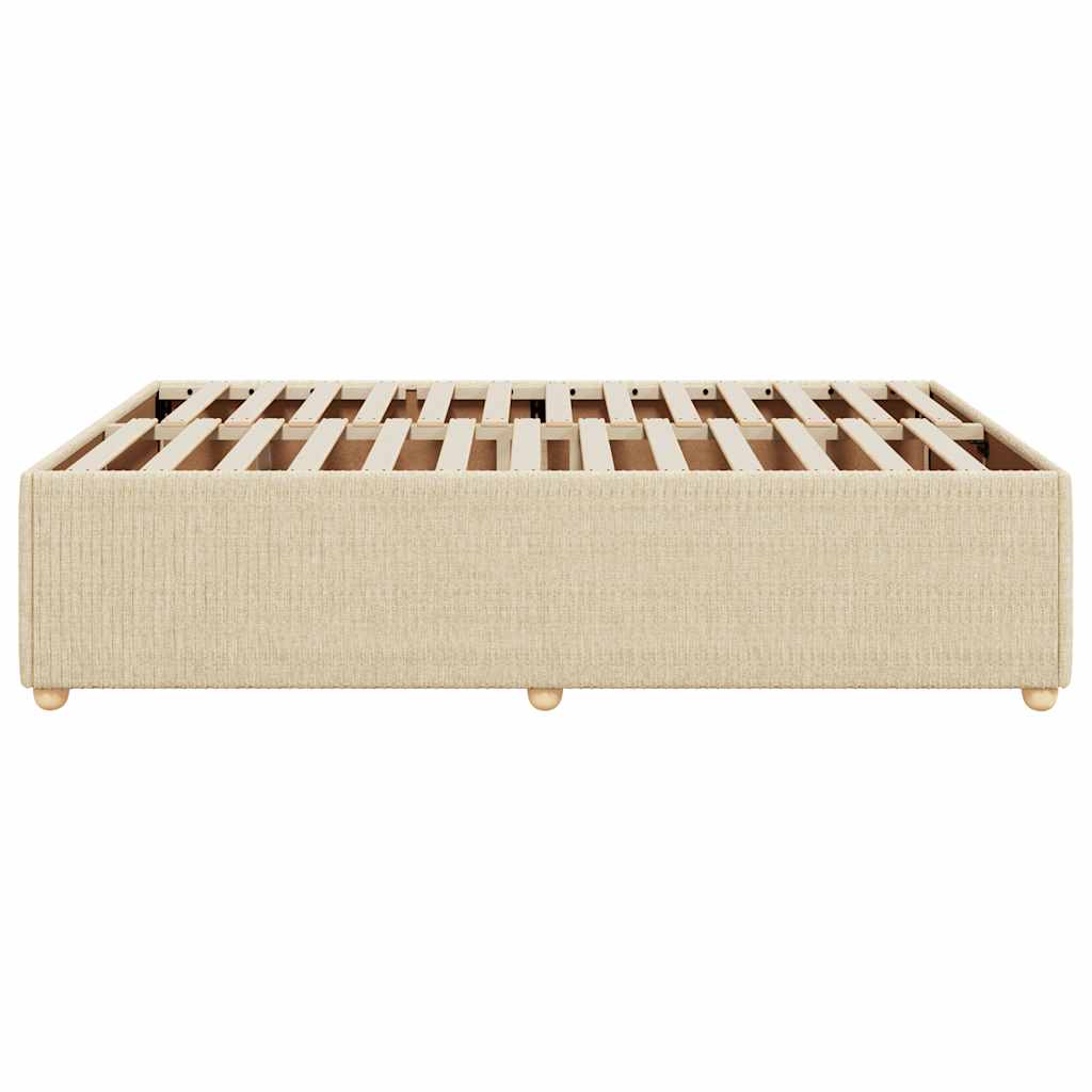 Bedframe zonder matras stof crèmekleurig 160x200 cm is nu te koop bij PeponiXL, paradijselijk wonen!