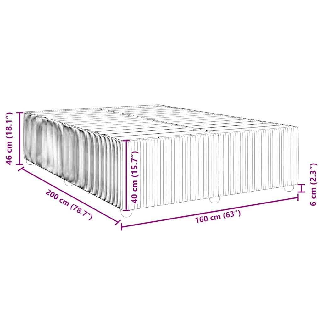 Bedframe zonder matras stof crèmekleurig 160x200 cm is nu te koop bij PeponiXL, paradijselijk wonen!