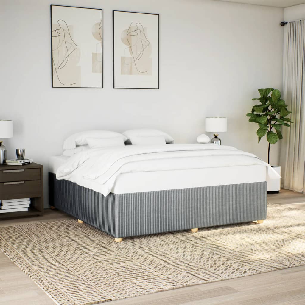 Bedframe zonder matras stof lichtgrijs 180x200 cm is nu te koop bij PeponiXL, paradijselijk wonen!