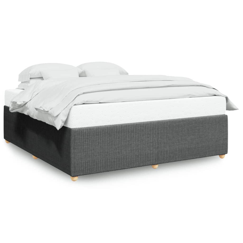 Bedframe zonder matras stof donkergrijs 180x200 cm is nu te koop bij PeponiXL, paradijselijk wonen!
