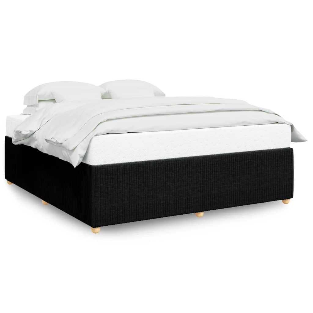 Bedframe zonder matras stof zwart 180x200 cm is nu te koop bij PeponiXL, paradijselijk wonen!