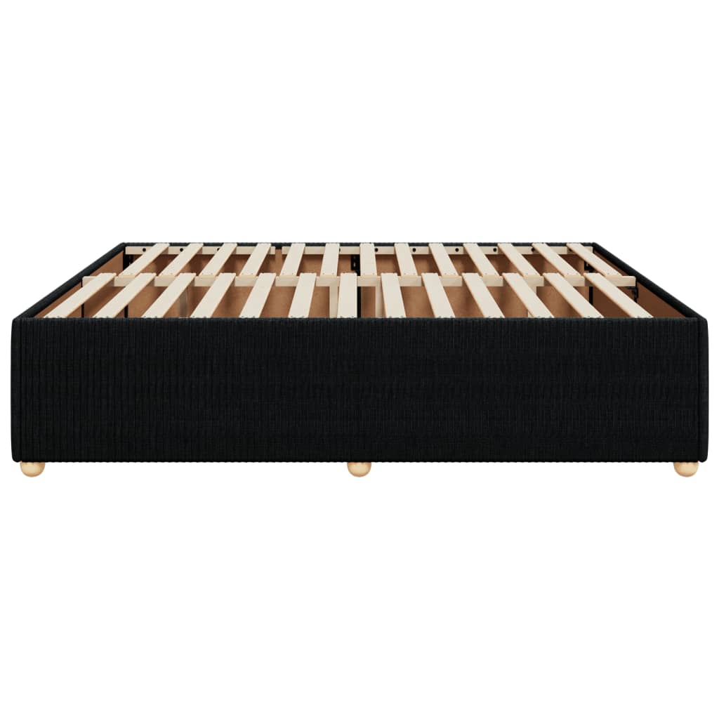 Bedframe zonder matras stof zwart 180x200 cm is nu te koop bij PeponiXL, paradijselijk wonen!