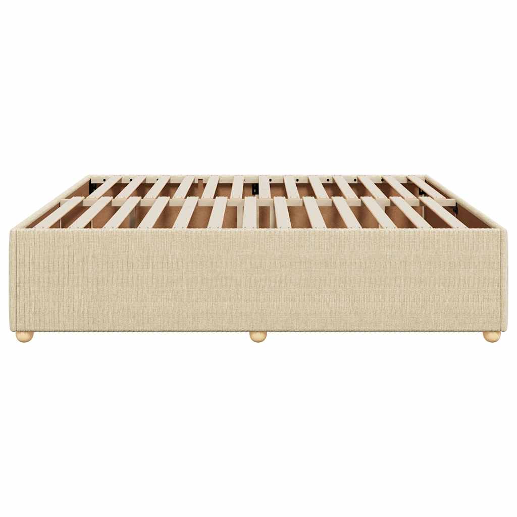Bedframe zonder matras stof crèmekleurig 180x200 cm is nu te koop bij PeponiXL, paradijselijk wonen!