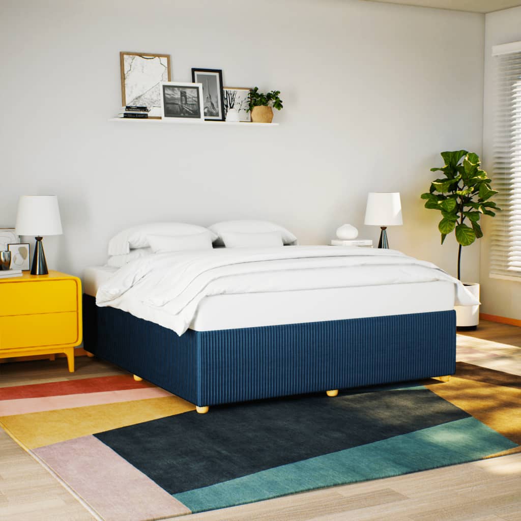 Bedframe zonder matras stof blauw 180x200 cm is nu te koop bij PeponiXL, paradijselijk wonen!