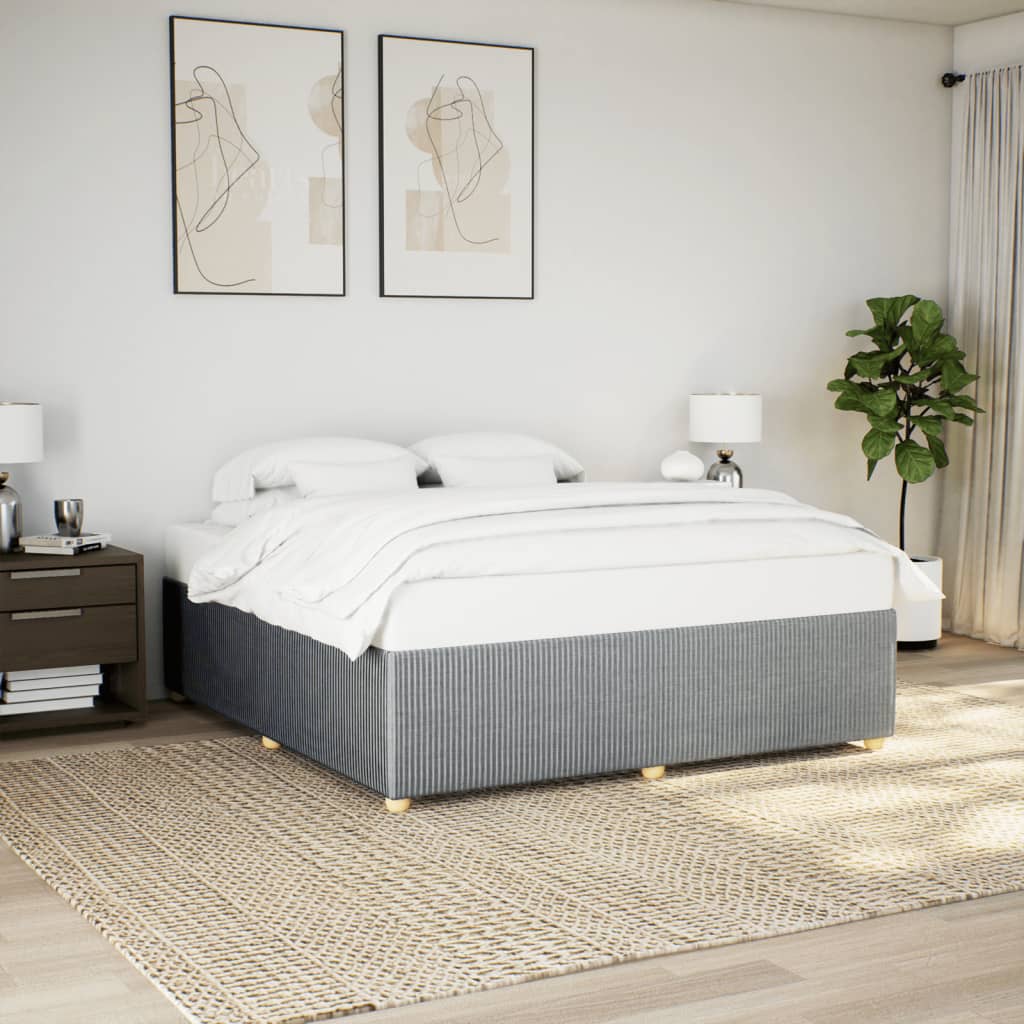 Bedframe zonder matras stof lichtgrijs 200x200 cm is nu te koop bij PeponiXL, paradijselijk wonen!