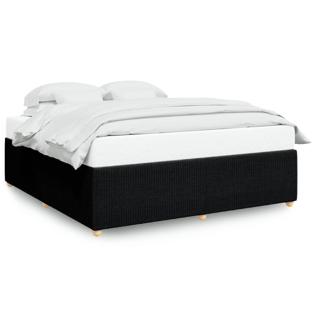 Bedframe zonder matras stof zwart 200x200 cm is nu te koop bij PeponiXL, paradijselijk wonen!