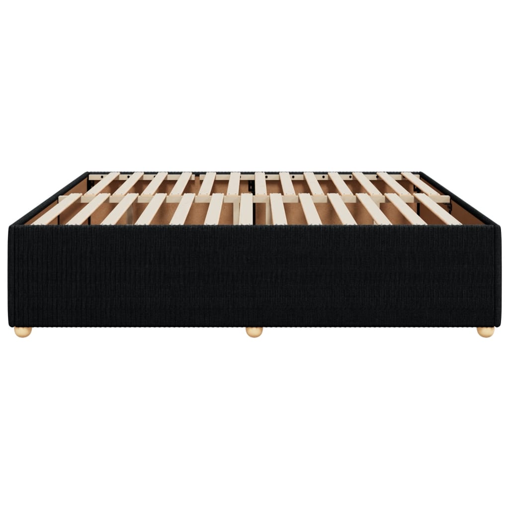 Bedframe zonder matras stof zwart 200x200 cm is nu te koop bij PeponiXL, paradijselijk wonen!
