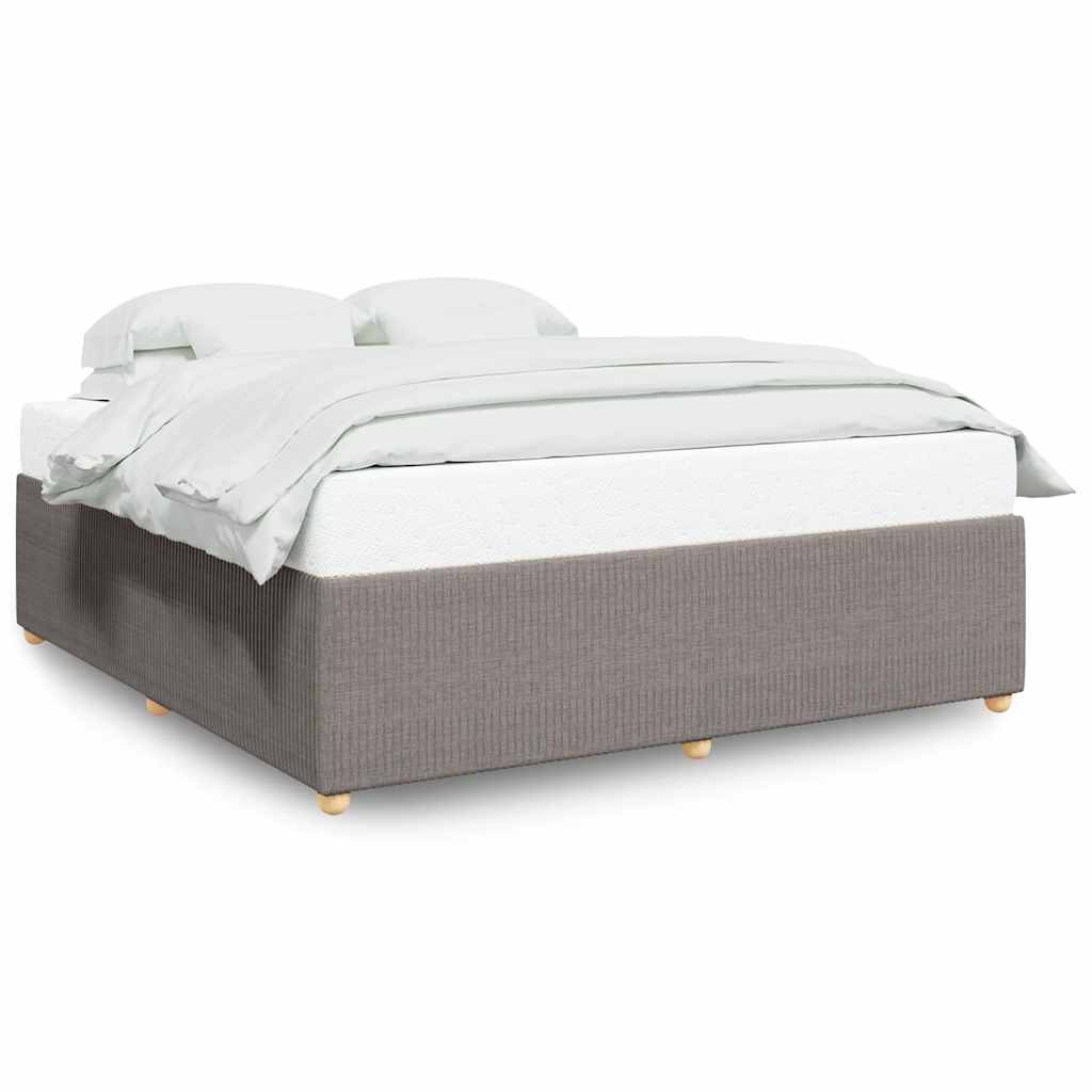 Bedframe zonder matras stof taupe 200x200 cm is nu te koop bij PeponiXL, paradijselijk wonen!