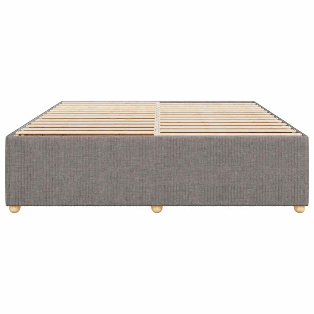 Bedframe zonder matras stof taupe 200x200 cm is nu te koop bij PeponiXL, paradijselijk wonen!