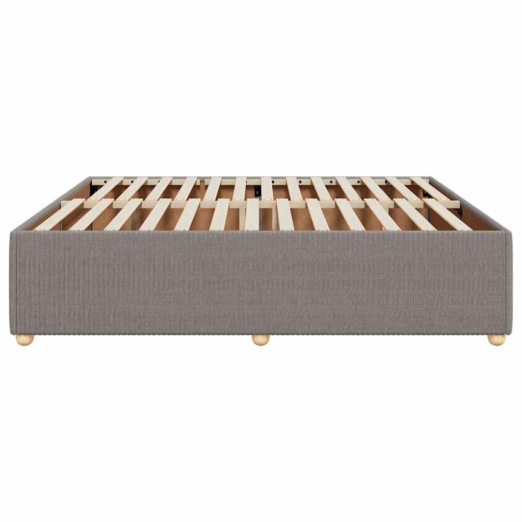 Bedframe zonder matras stof taupe 200x200 cm is nu te koop bij PeponiXL, paradijselijk wonen!