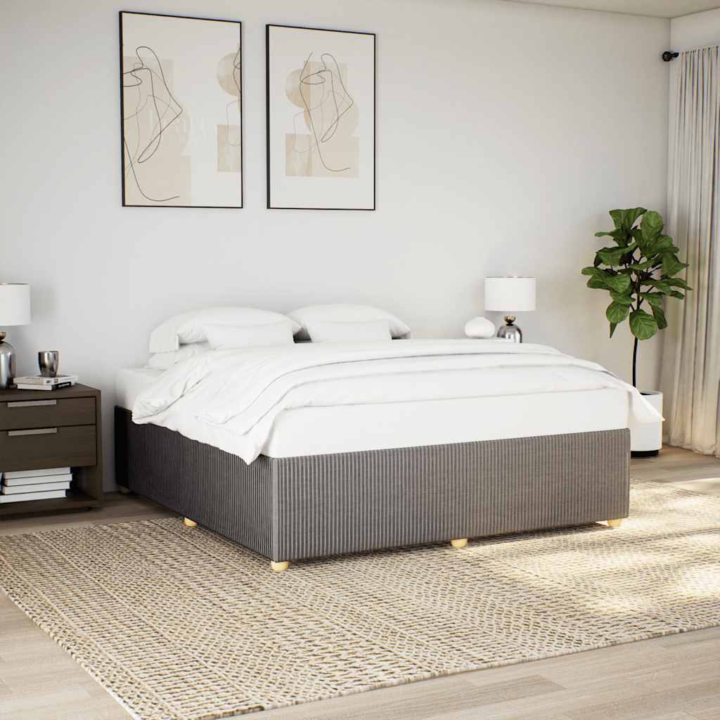 Bedframe zonder matras stof taupe 200x200 cm is nu te koop bij PeponiXL, paradijselijk wonen!