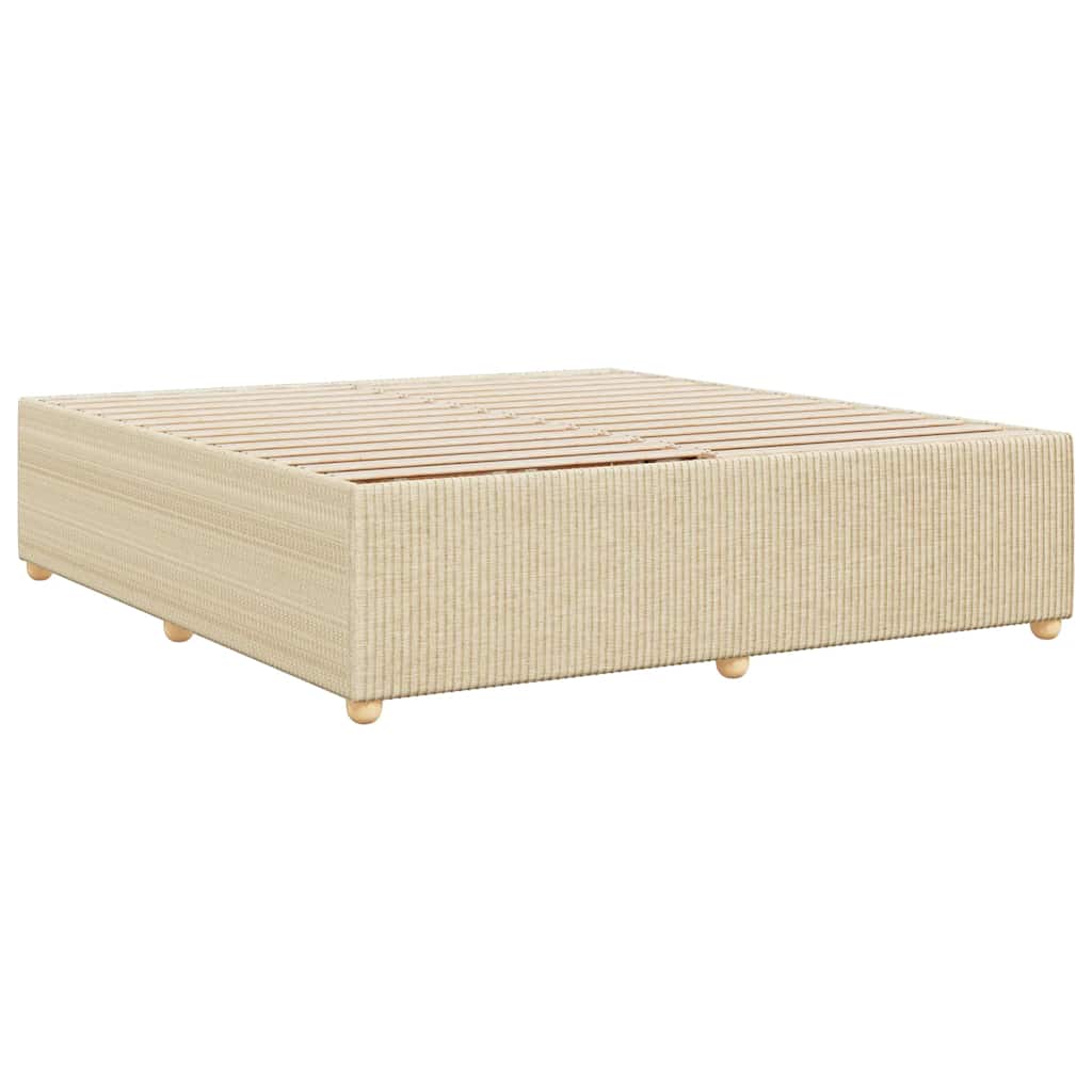 Bedframe zonder matras stof crèmekleurig 200x200 cm is nu te koop bij PeponiXL, paradijselijk wonen!