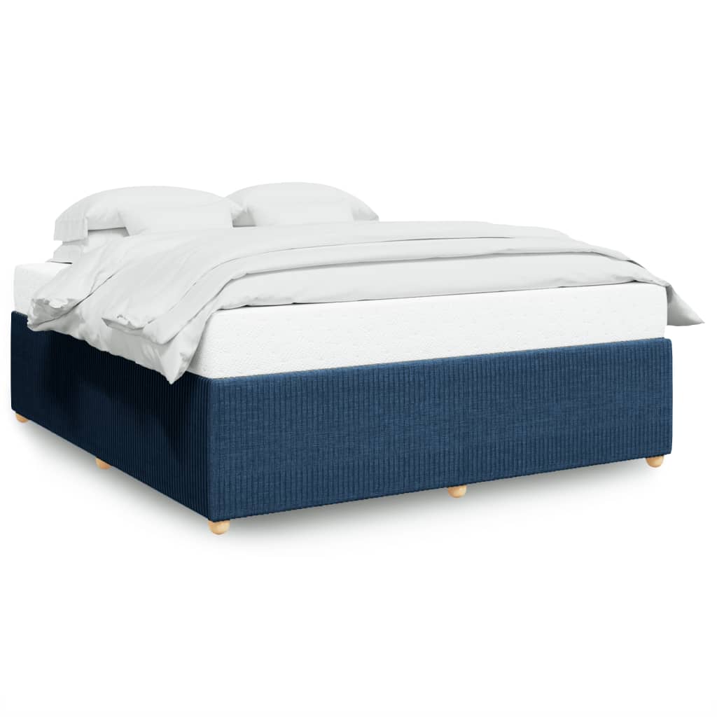 Bedframe zonder matras stof blauw 200x200 cm is nu te koop bij PeponiXL, paradijselijk wonen!