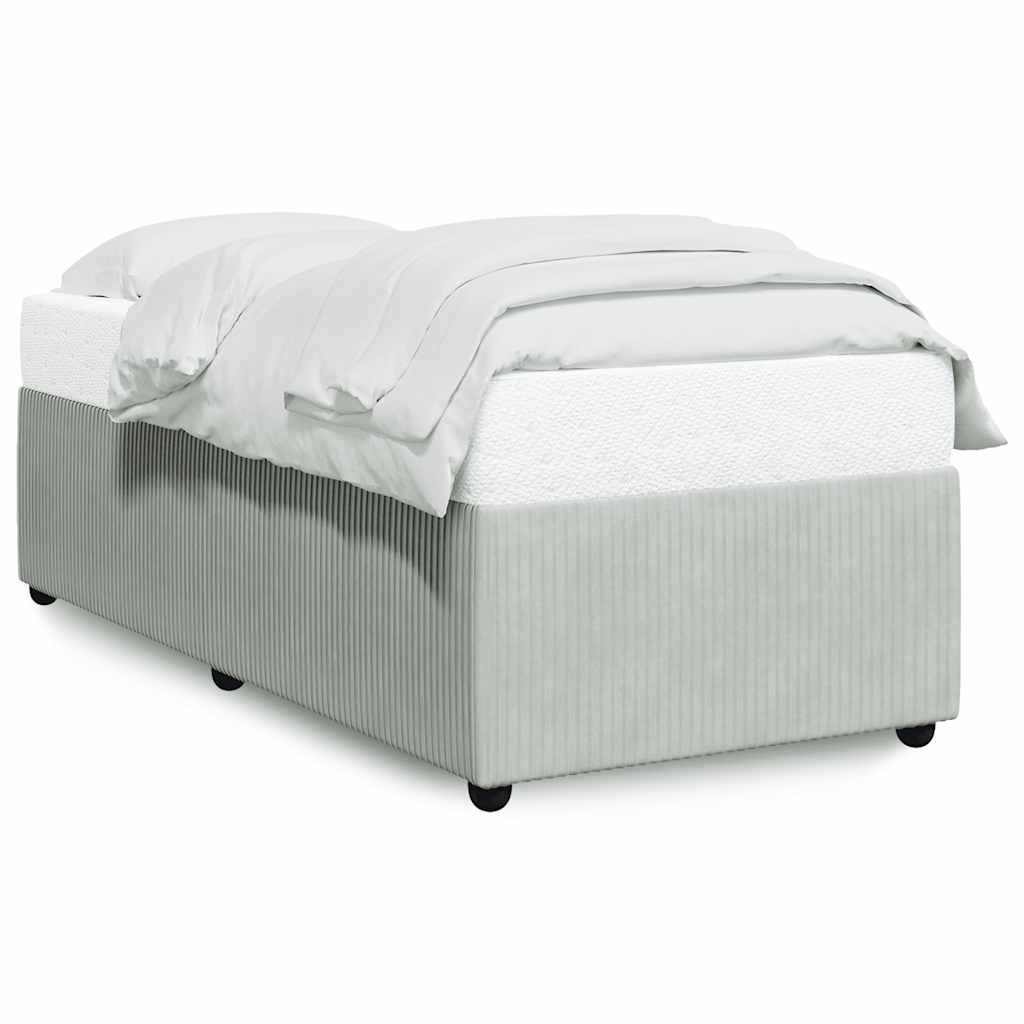 Bedframe zonder matras 80x200 cm fluweel lichtgrijs is nu te koop bij PeponiXL, paradijselijk wonen!