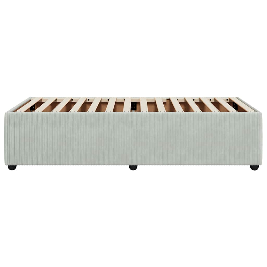 Bedframe zonder matras 80x200 cm fluweel lichtgrijs is nu te koop bij PeponiXL, paradijselijk wonen!
