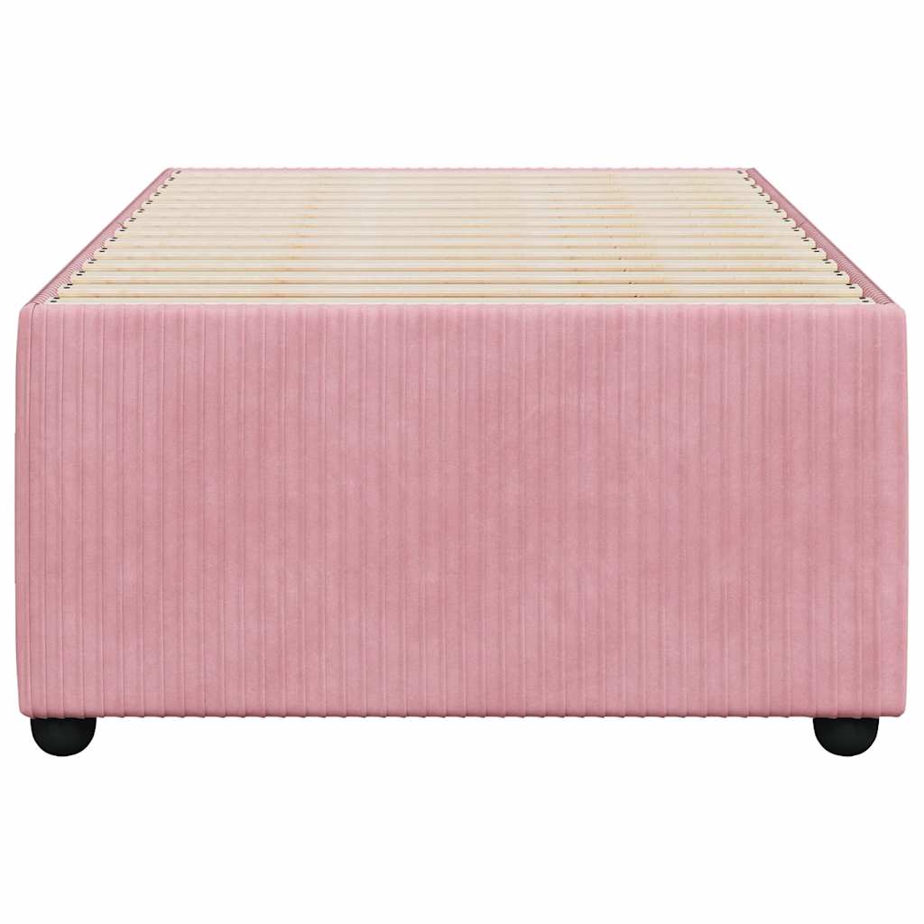 Bedframe fluweel roze 80x200 cm is nu te koop bij PeponiXL, paradijselijk wonen!