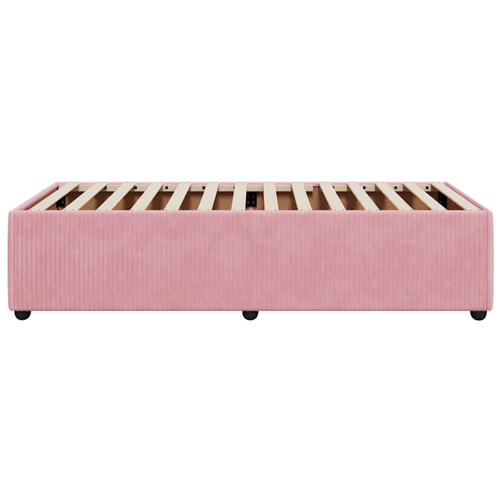 Bedframe fluweel roze 80x200 cm is nu te koop bij PeponiXL, paradijselijk wonen!
