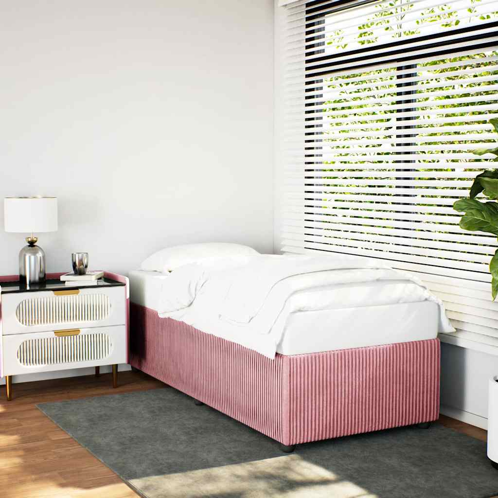 Bedframe fluweel roze 80x200 cm is nu te koop bij PeponiXL, paradijselijk wonen!