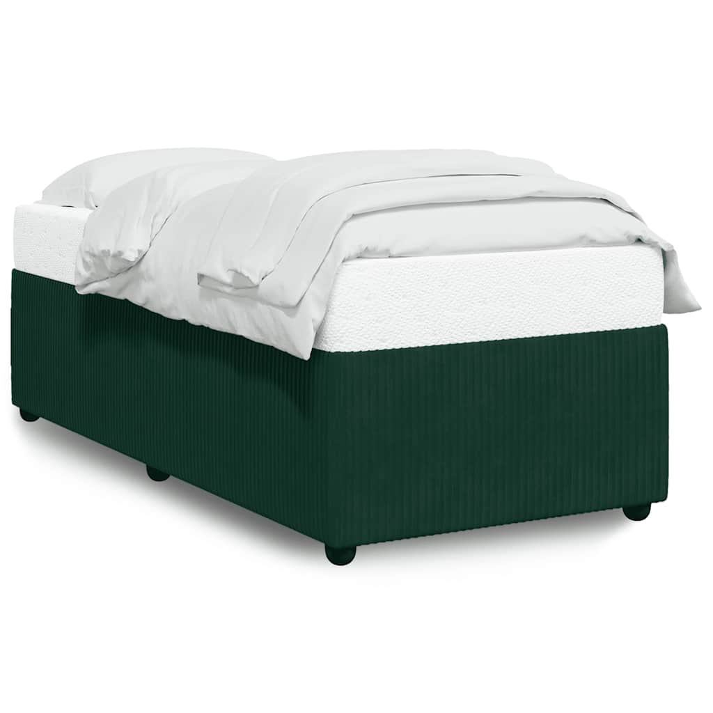 Bedframe zonder matras 90x190 cm fluweel donkergroen is nu te koop bij PeponiXL, paradijselijk wonen!