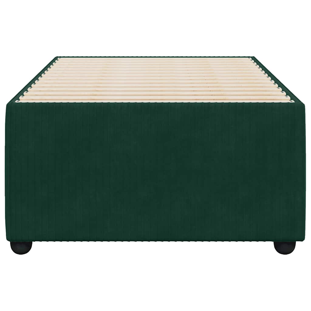 Bedframe zonder matras 90x190 cm fluweel donkergroen is nu te koop bij PeponiXL, paradijselijk wonen!